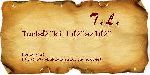 Turbéki László névjegykártya
