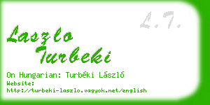 laszlo turbeki business card